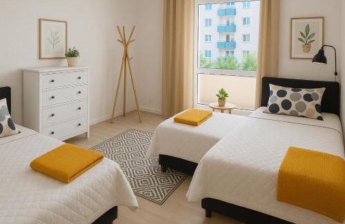 Nietleben Apartment | Ideal für Monteure 3 Zimmer Apartment mit Küche, Waschmaschine, Bad, WiFi, Flat TV usw