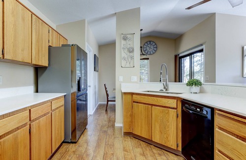 Three Rivers House | Incredible Riverside Home, River Views and Access, Huge Deck, Bikes, Close to Golf, Courts, and Pool