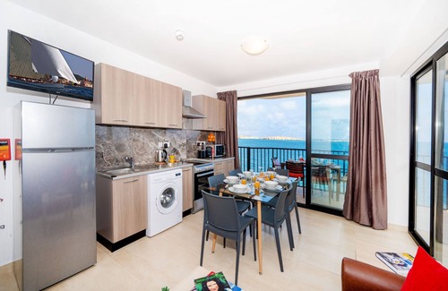 Bugibba Apartment | Islet Seafront Apartment Corner Terrace