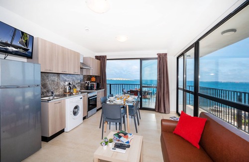 Bugibba Apartment | Islet Seafront Apartment Corner Terrace