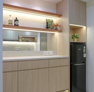 Pantai Indah Kapuk Apartment | Japandi Style One-Bedroom Apartment Gold Coast PIK