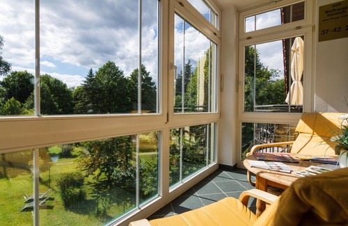 Alt-Ruppin Apartment | Juniorsuite mit Gartenblick