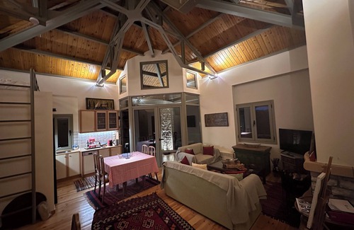 Kalavrita House | Kalavryta Villa Nano 360 view with fireplace