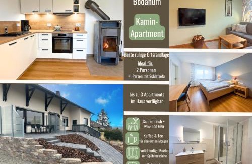 Bodenbach Apartment | Kamin-Apartment Bodanum mit eigener Terrasse - naturnahe Ortsrandlage - VDSL - 10 min zum Nürburgring