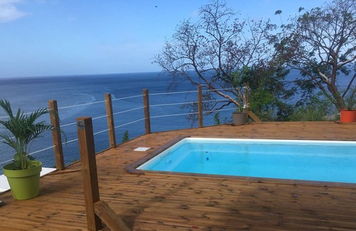 Le Carbet Apartment | KAYLIDOUDOU T1 IN CARBET 180 ° view of the Caribbean Sea far from sargasses