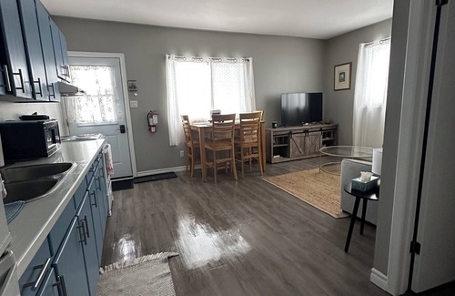 Bancroft Apartment | Keep it simple at this centrally-located place. Easy to ATV trail w/parking!