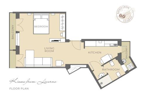 Livorno Apartment | KISSES FROM LIVORNO open space apartment - no pets allowed