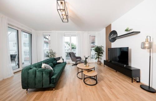 Boeblingen Apartment | koCASA-Apartments 01, City-Center Böblingen, Stellplatz, Balkon, Waipu-Tv