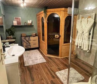 L'Abergement Apartment | L’Écho des Bois - Studio cocooning avec sauna