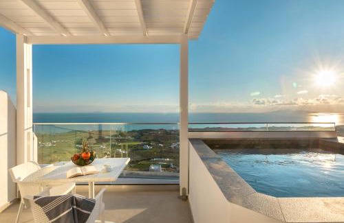 Vourvoulos Villa | La Estrella 4 Suites with Sea View & 4 Prive Hot Tub