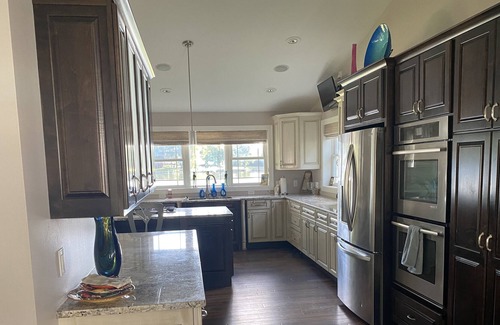Lodi House | Lake front tranquility with sandy beach and waters in the bay of Lake Wisconsin