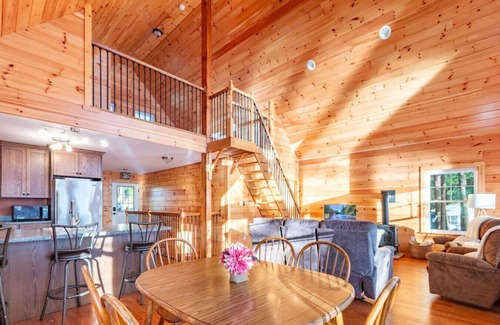 Barnstead Cabin | Lakefront Cabin with Private Dock & Stunning Views