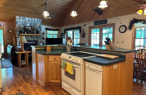 Burtrum House | Lakefront home ice fishing snowmobile trail access with beautiful sunrise view