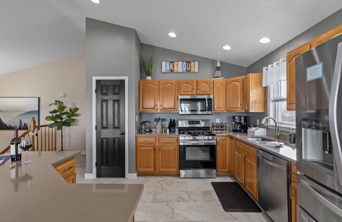 Brewerton House | Lakefront home, large firepit patio, Game room!