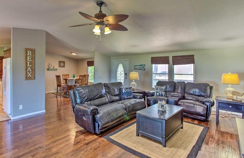 Graford House | Lakefront Retreat with Pier, Bar Hut and Fireplace!
