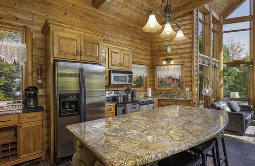 Townsend Cabin | Lakefront secluded mult-family retreat with game room and two cabins.