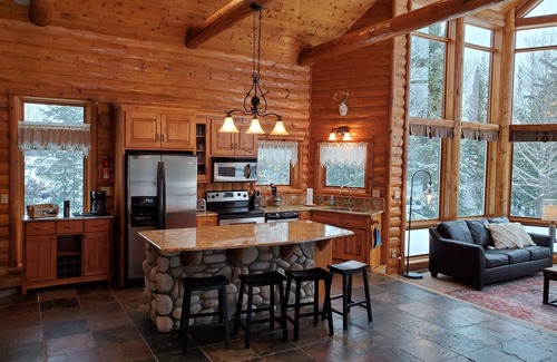 Townsend Cabin | Lakefront secluded mult-family retreat with game room and two cabins.