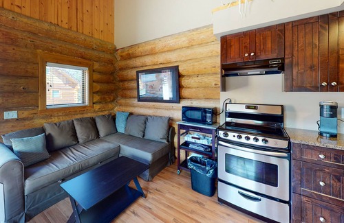 Lac Le Jeune Cabin | Lakefront wilderness resort cabin with deck, full kitchen, & internet