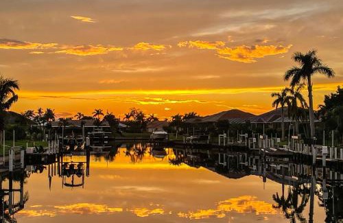 Punta Gorda House | Lanai and Pool Sunset-View Hideaway in Punta Gorda