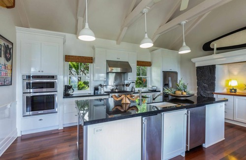 Anahola House | Large Gated Oceanfront Estate ~ Secluded on a beach, safe all year TVNC-4185