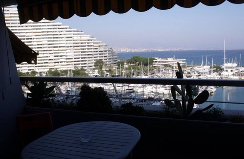 Villeneuve-Loubet Condo | Large studio sea view and stunning harbor