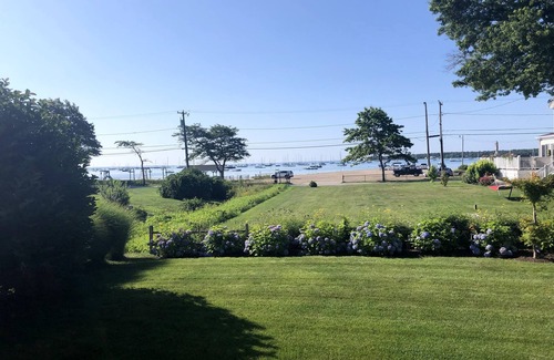 Mattapoisett House | Late summer weeks available. Enjoy water views while relaxing on the porch!