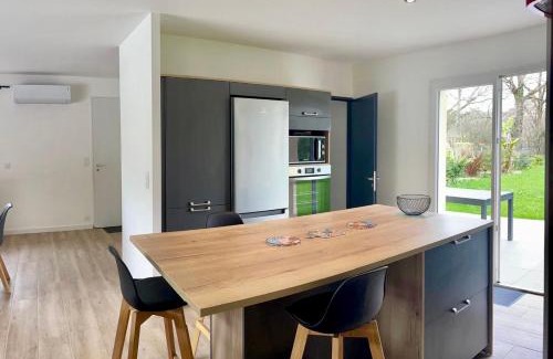 Sauveterre-de-Bearn Villa | Le chant du Gave- Maison neuve lumineuse avec piscine- Rivière en contrebas du jardin