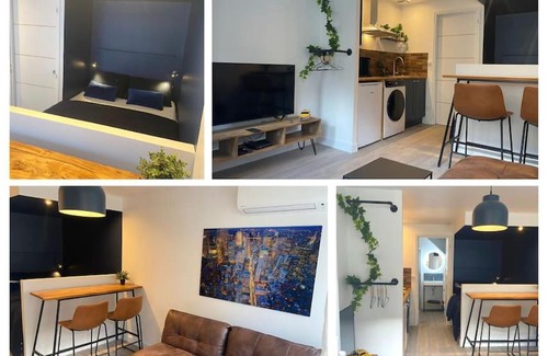 Eyrans Apartment | Le Studio bleu à 10 min de Blaye - climatisé
