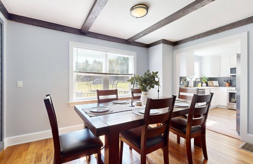 Foxboro House | Light-filled home near stadium and shops with AC, W/D, patio, & games