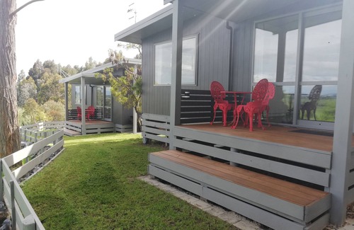 Feilding Cabin | Little Forest Cabins with an awesome outlook. No 2