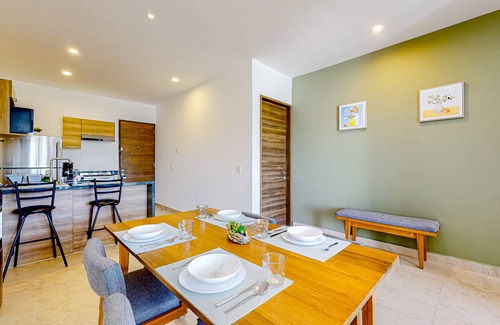 Akumal Apartment | Lock-off apartment with balcony, rooftop pool, & kitchen - near beach