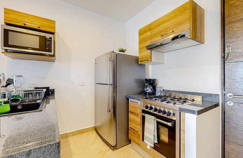 Akumal Apartment | Lock-off apartment with balcony, rooftop pool, & kitchen - near beach