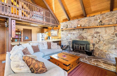Great Cacapon Cabin | Log Cabin w Loft, Hot Tub, Deck, Fire Pit, & WiFi