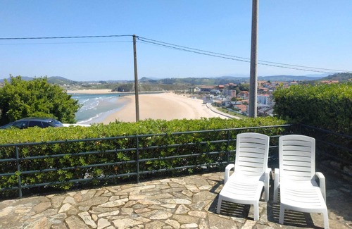 Suances House | Los Locos beach, terrace overlooking La Concha