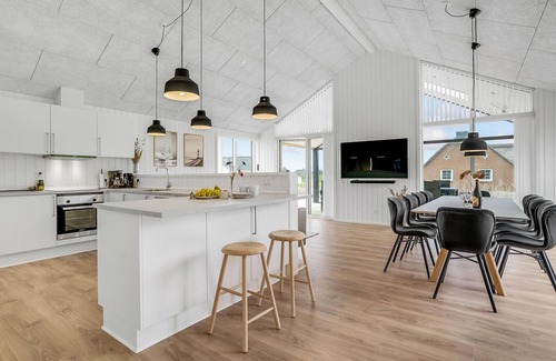 Vrist Strand House | Lovely home in Harboøre with sauna