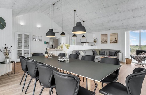 Vrist Strand House | Lovely home in Harboøre with sauna
