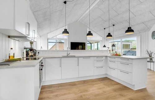 Vrist Strand House | Lovely home in Harboøre with sauna
