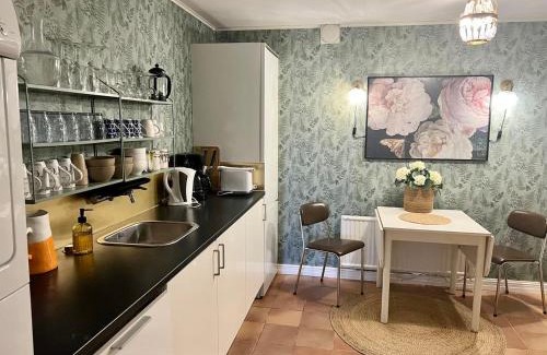 Bastad House | Lovely small room with a double bed no window in a charming Båstad villa prime location with terrace