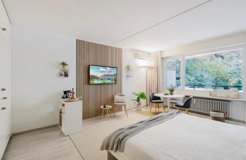 Bissone Apartment | Luganersee, Pool, Strand, Parkplatz, Suite 204