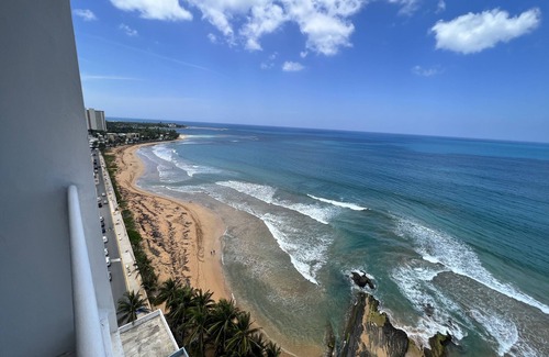La Pared Condo | Luquillo Oceanfront Balcony Suite Near El Yunque with private beach access