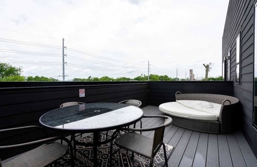 The Nations Apartment | Luxe Studio with Private Deck in Nashville