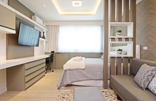 Matriz Apartment | Luxuoso Apto Batel Em Frente Ao Shopping Curitiba - Piscina, Sauna e Academia