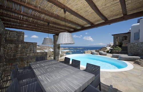 Psarou Villa | Luxury 4 BRD Villa ✓sea view from Psarou ✓private heated pool ✓family friendly