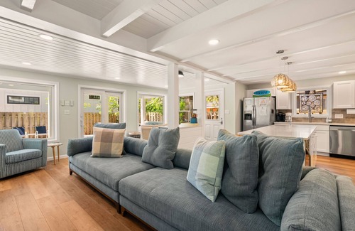 Rehoboth by the Sea House | Luxury 6BR-5.5BA, heated pool, firepit, 2 porches, sheets/twls, beach/baby gear