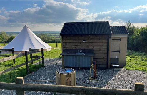 Lower Boddington RV Rental | Luxury Bell Tents with beautiful views