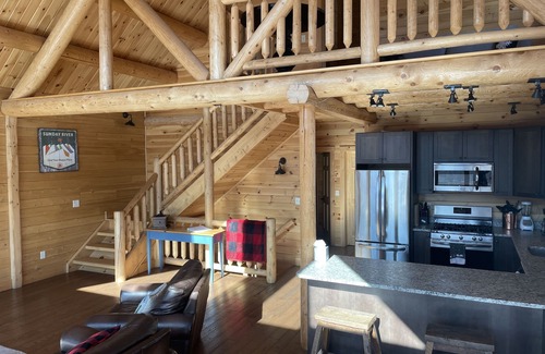 Gilead Cabin | Luxury Cabin nr Sunday River: Mtn Views, Hot Tub, Fire Pit: Ski, Leaf Peep, ATV