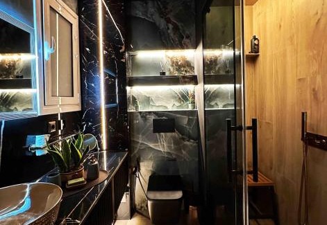 Athens Apartment | Luxury Designed Suite Penthouse Center Near Metro Jaccuzi Fireplace View Bar Art