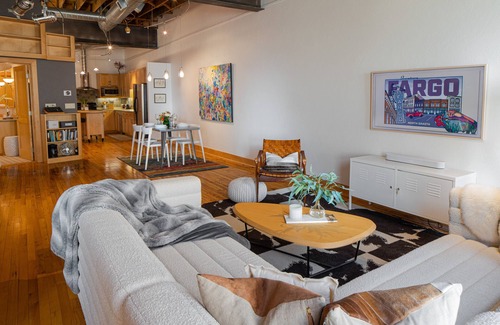 Fargo Condo | Luxury Downtown Fargo Loft 1 block off Broadway