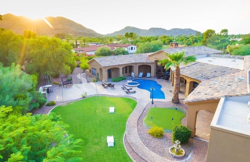 Paradise Valley House | Luxury Estate with Theater, Pool & Mummy Mountain Views - Sleeps 16+
