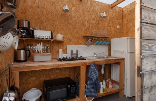 Montmaur RV Rental | Luxury Glamping in the countryside with private bathroom and kitchen